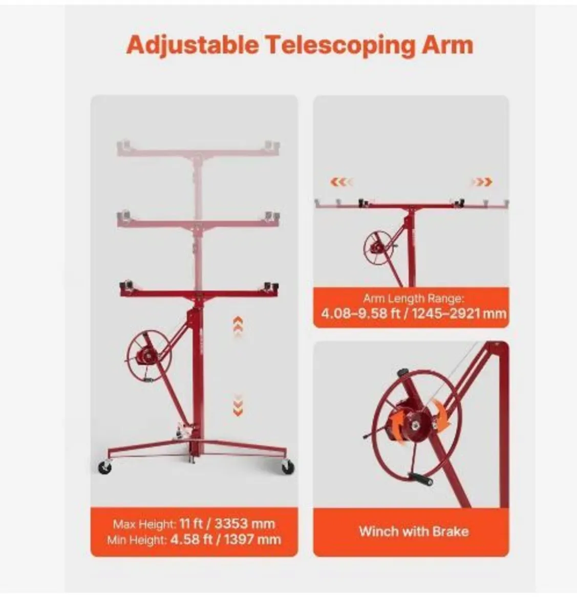 Drywall Lift, Heavy-Duty 68 kg - Image 4