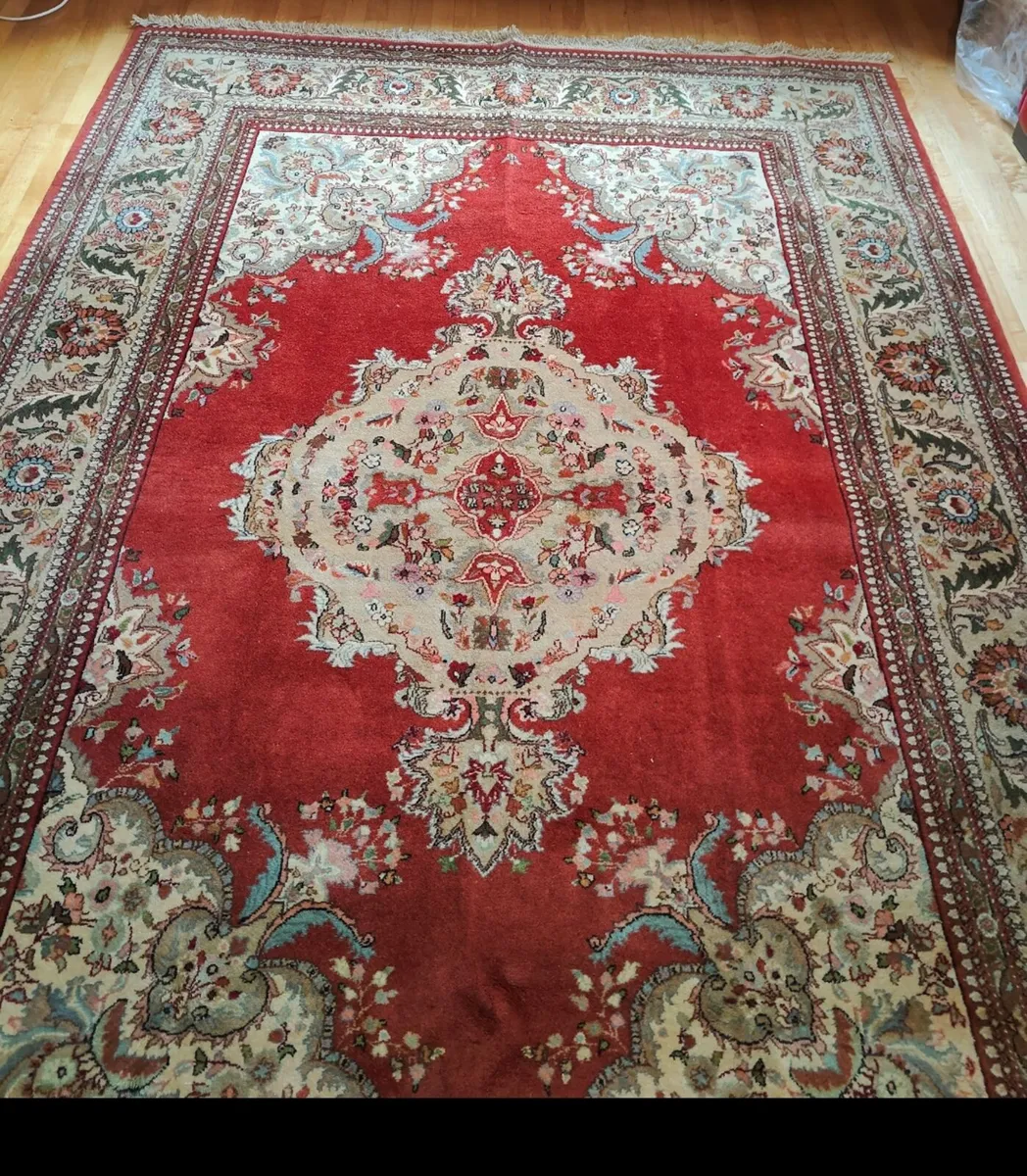 Signed Turkish Kayseri Hand Knotted Rug Carpet - Image 2