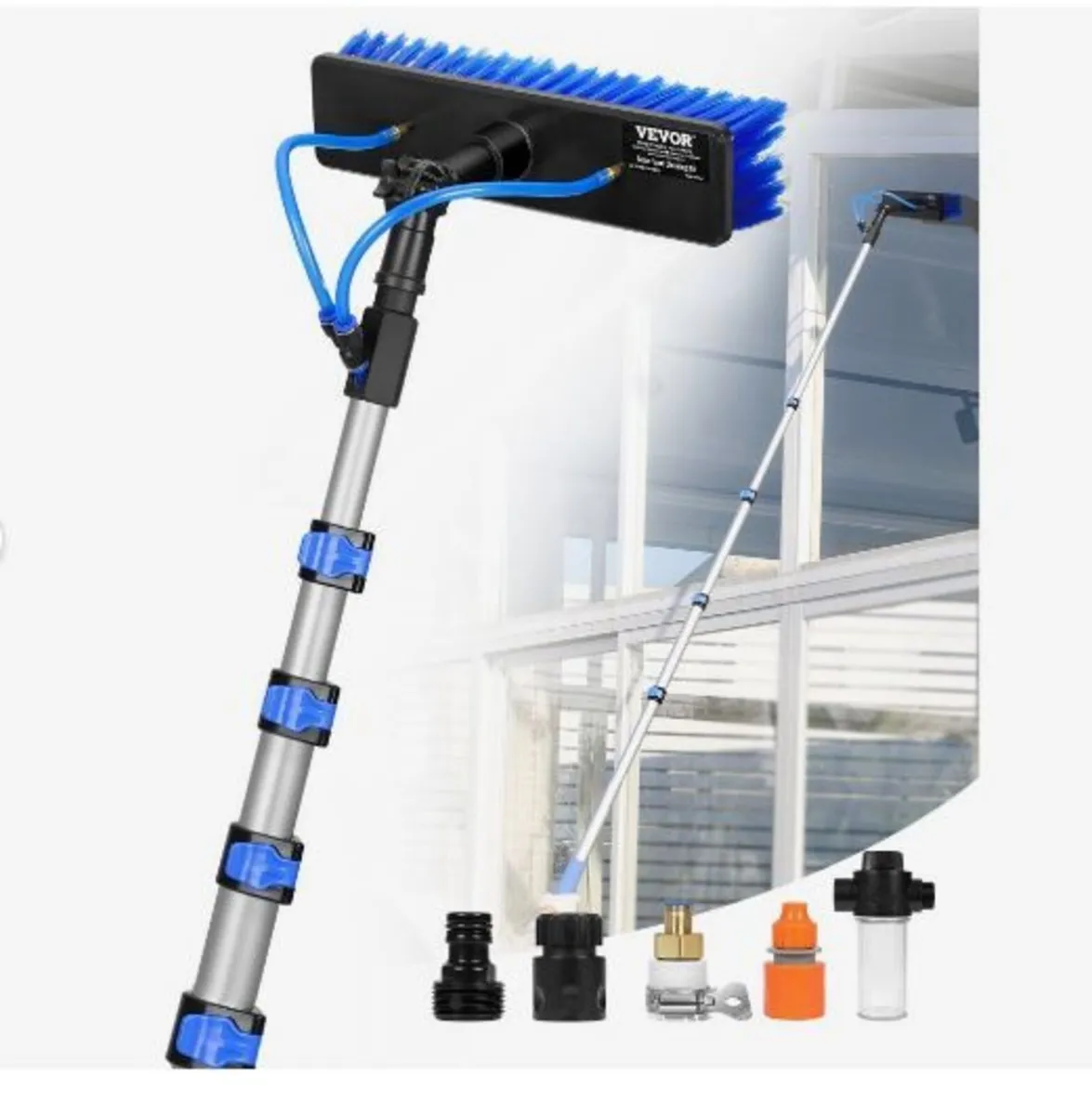 Water Fed Pole Kit, 7.3m Solar Panel Cleaning - Image 1