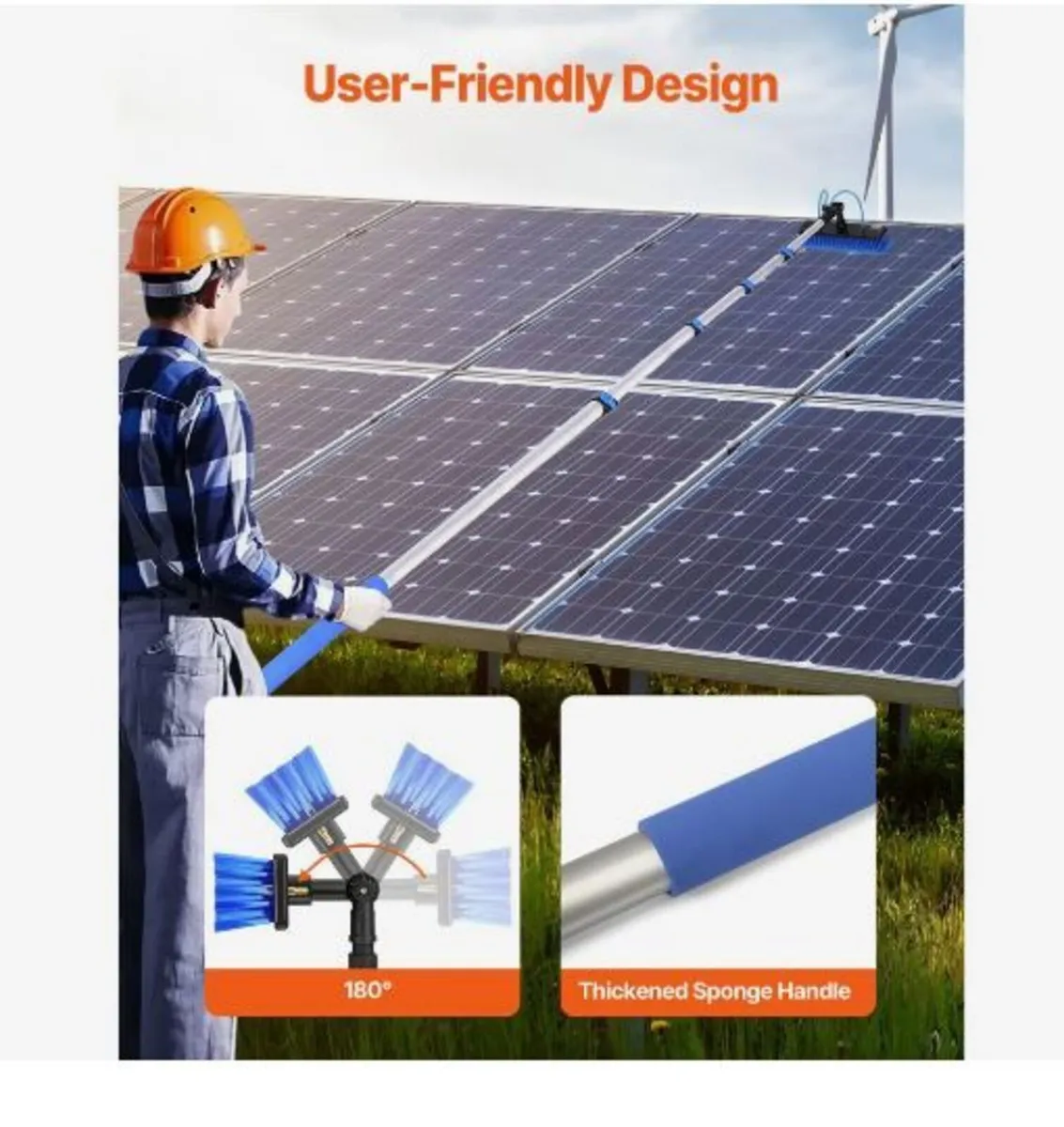 Water Fed Pole Kit, 7.3m Solar Panel Cleaning - Image 2