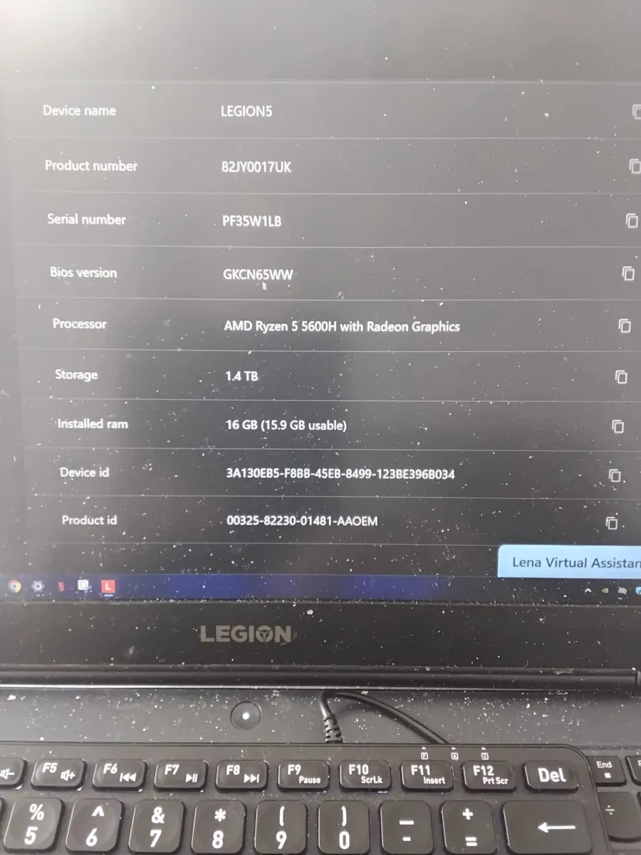 Lenovo Legion Gaming Laptop 17" rtx 3060 - Image 3