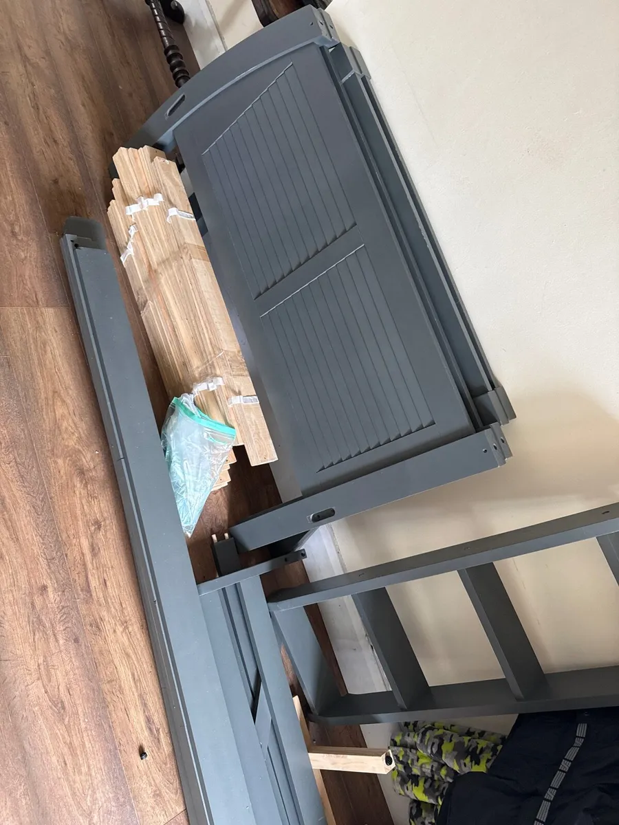 Grey Double single bunk bed