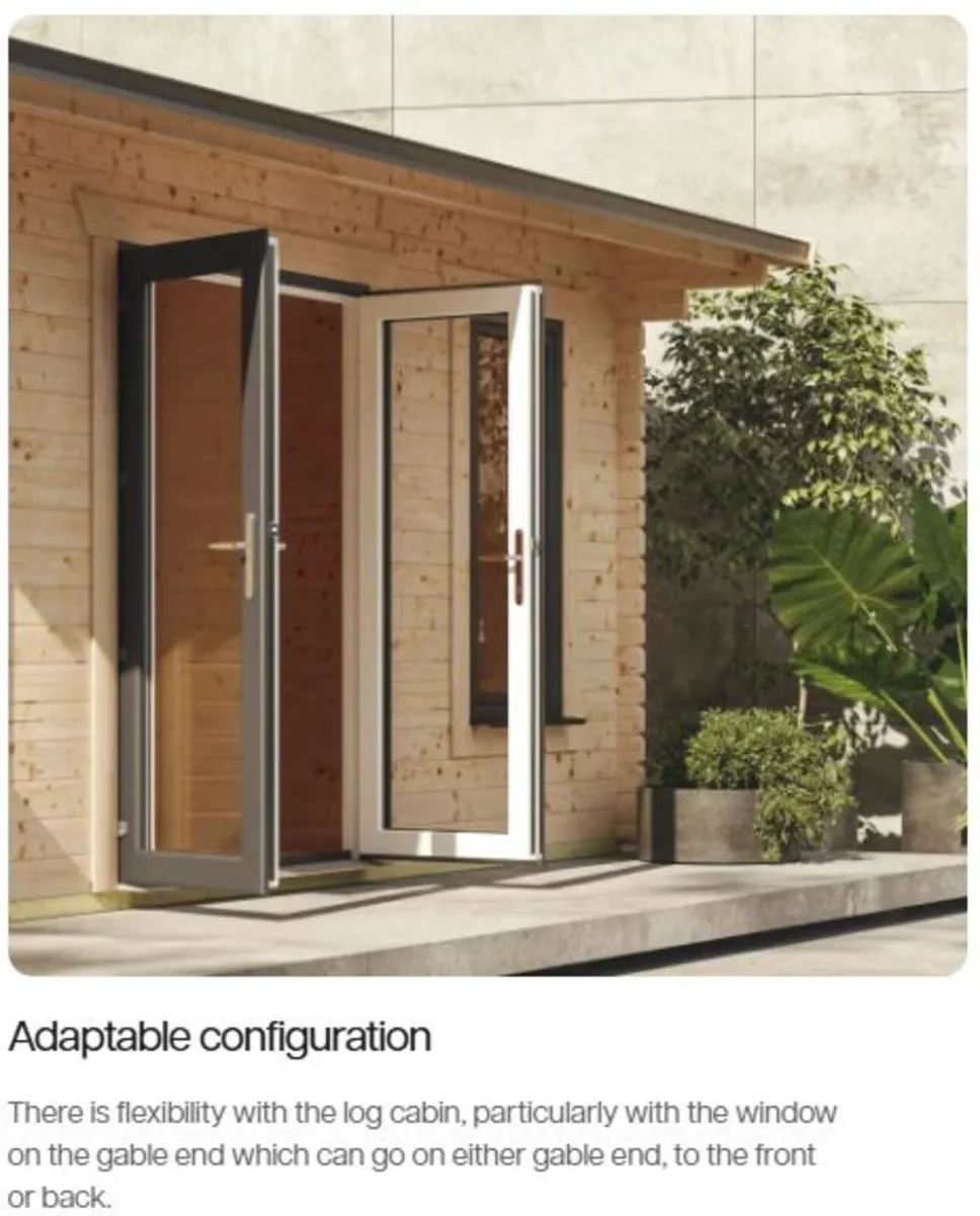 20x18 Timber Apex Log Cabins – 44mm  Timber Walls - Image 3