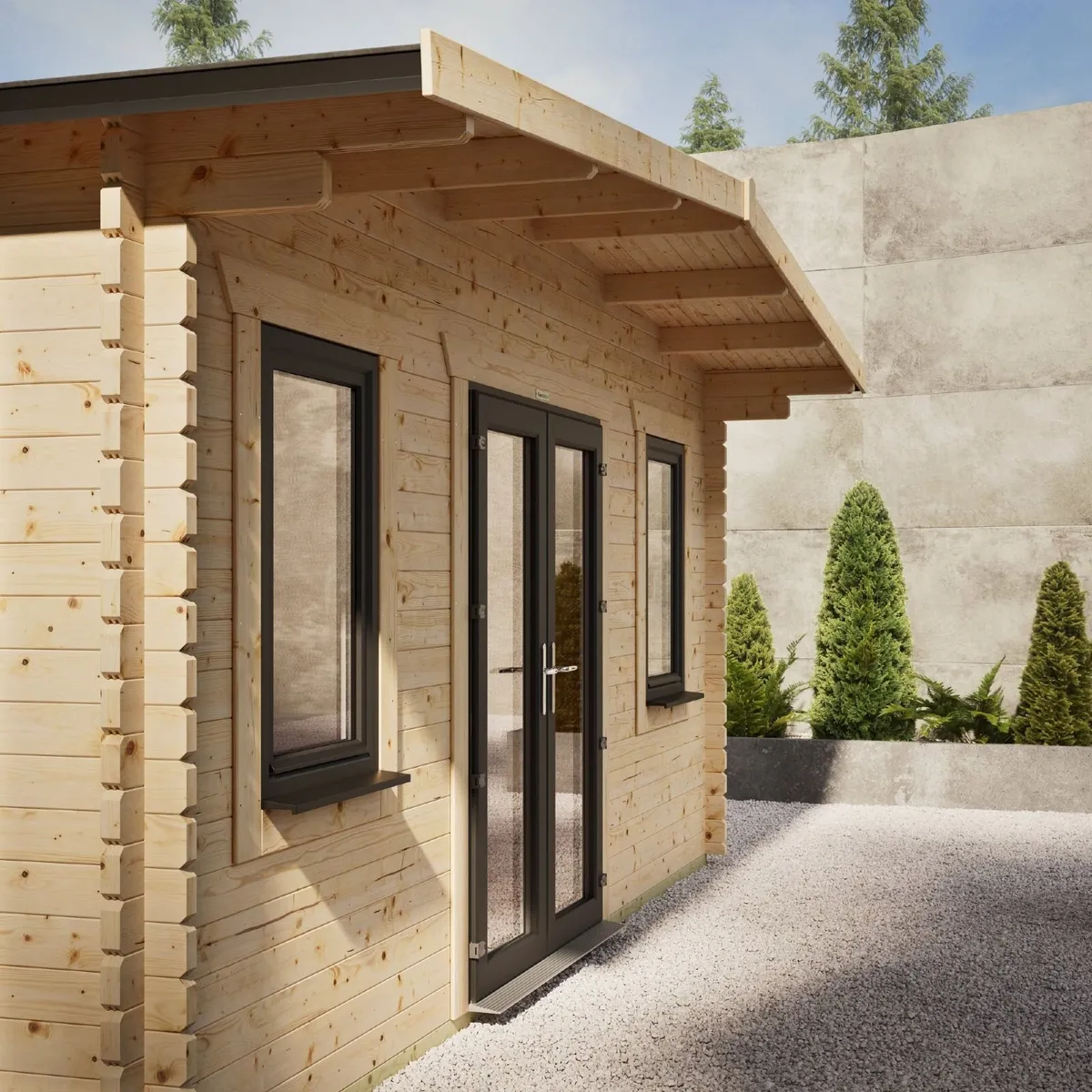 20x18 Timber Apex Log Cabins – 44mm  Timber Walls - Image 2