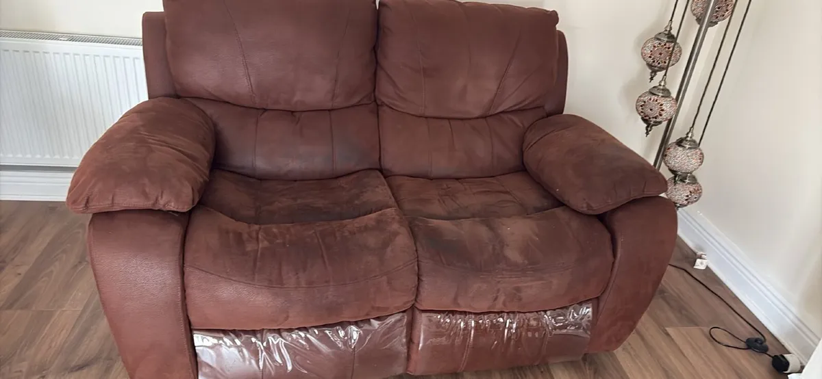 Recliner 2 seater sofa and armchair - Image 1
