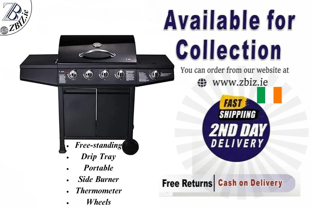 Garden Grill with 4+1 Gas Burners Outdoor Barbecue - Image 1