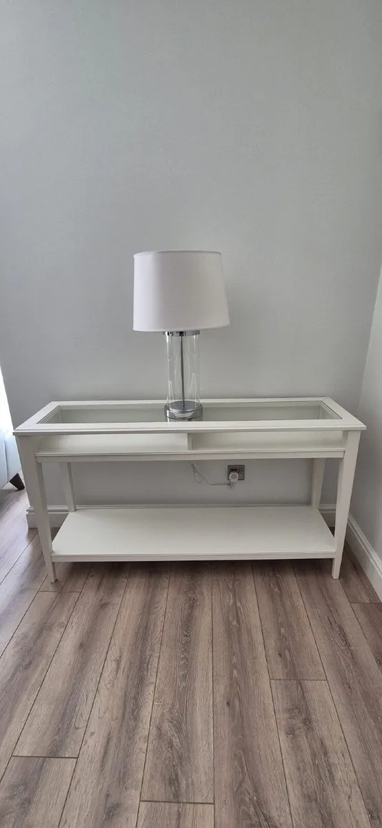 White console table