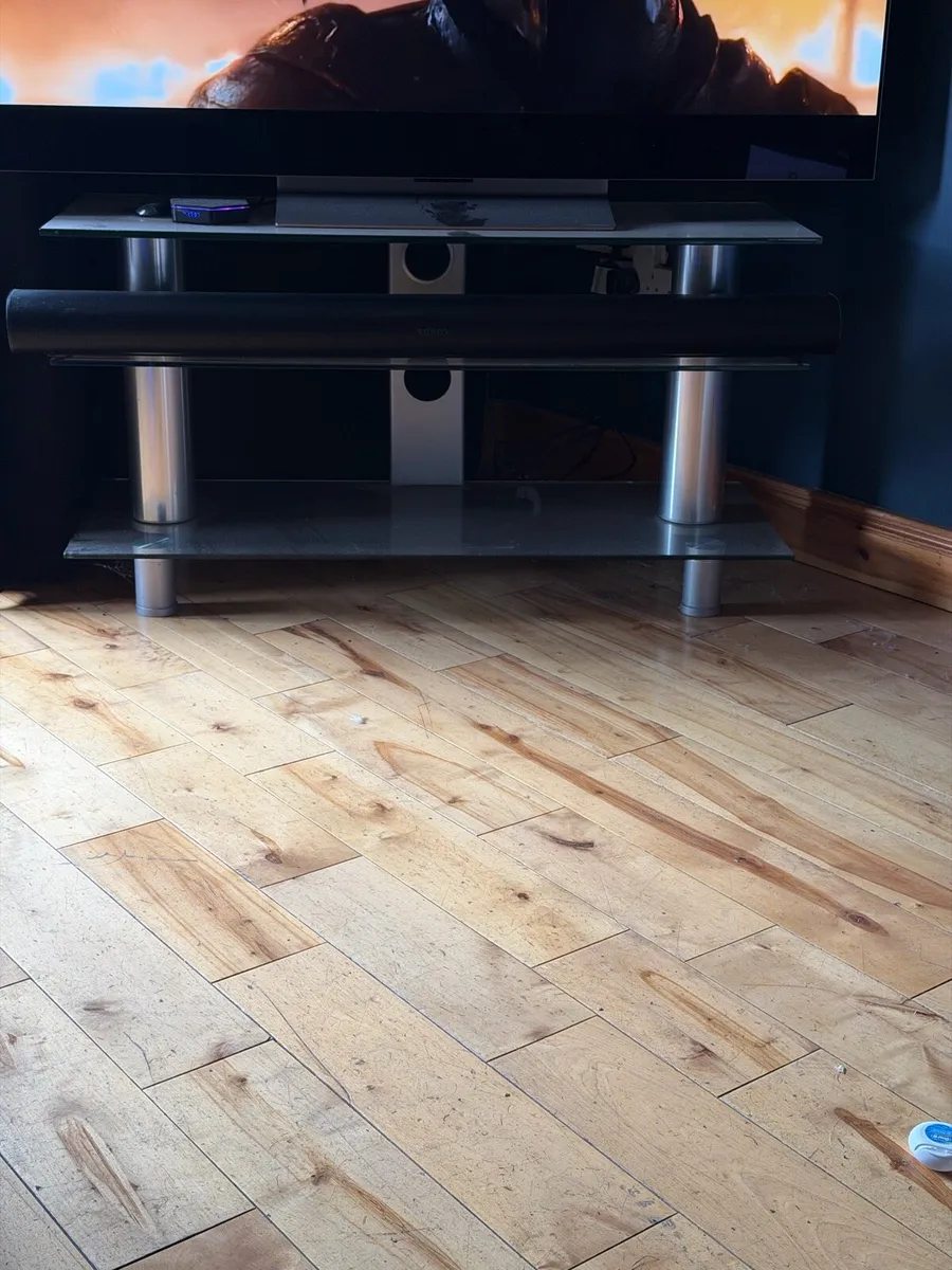 Glass TV stand