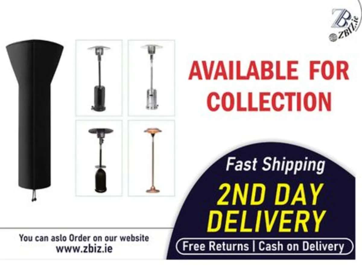 Waterproof Patio Heater Cover with Zipper - Image 1