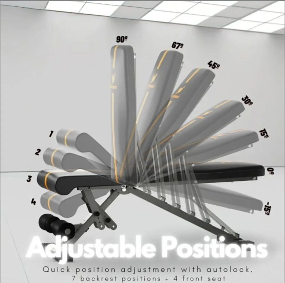 Fully Adjustable Gym Bench - Image 2