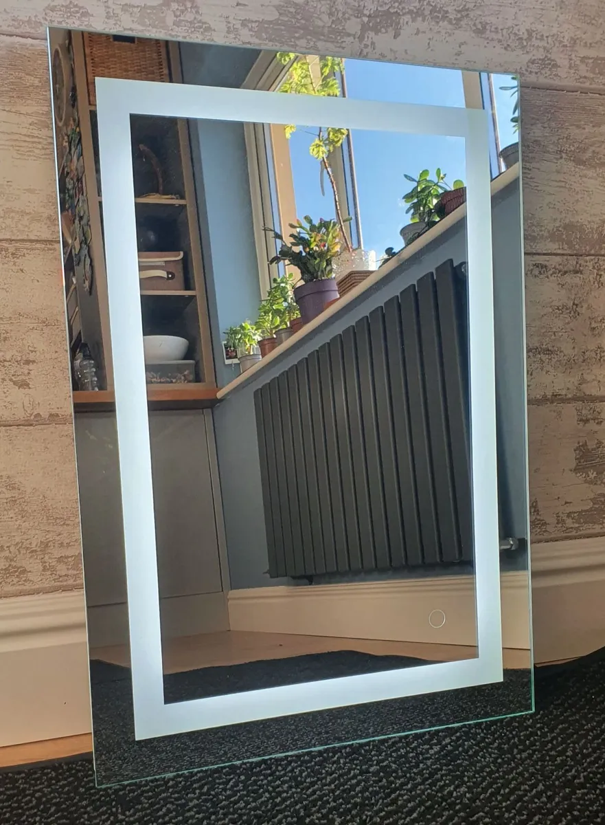 LED Bathroom Mirror Bright 50x70cm Touch Switch - Image 1