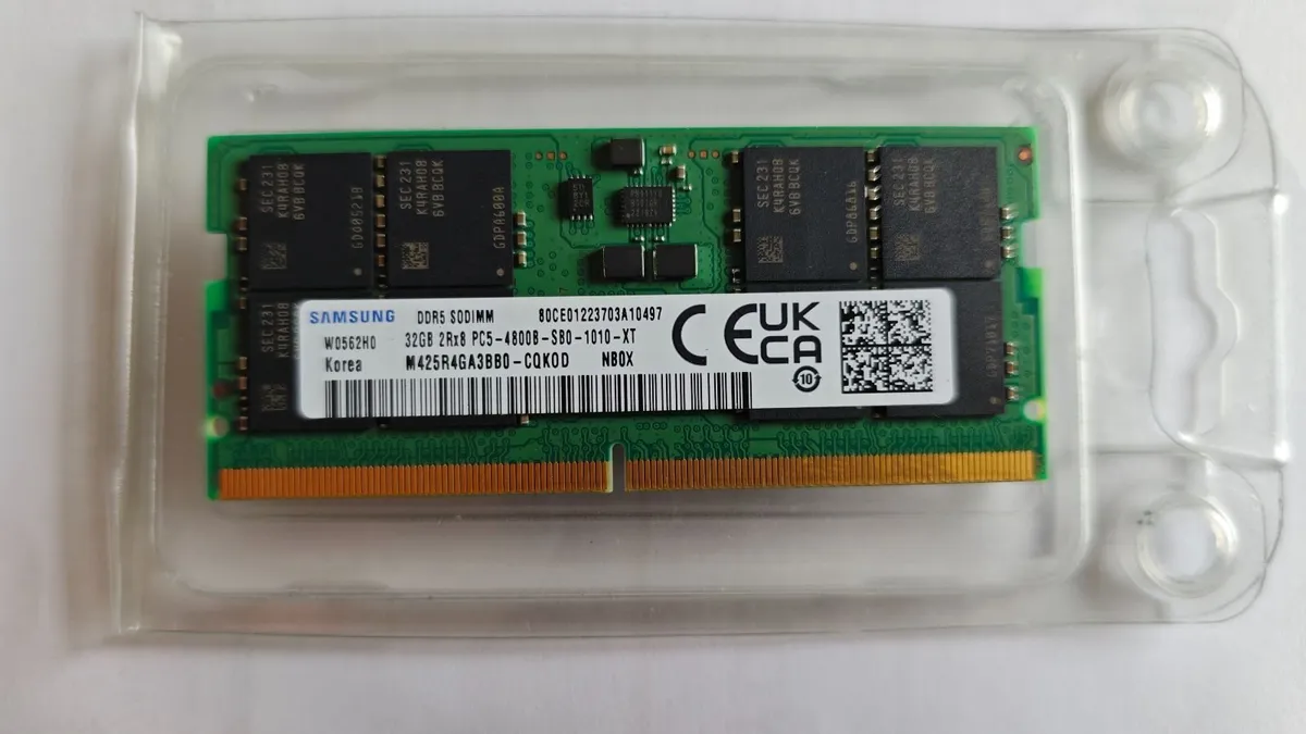 Samsung 32GB DDR5 PC5-4800 Laptop Memory Ram - Image 1