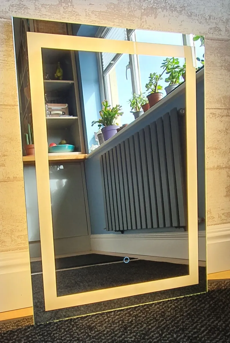 LED Bathroom Mirror 50x70cm Touch Switch Cold Warm - Image 2