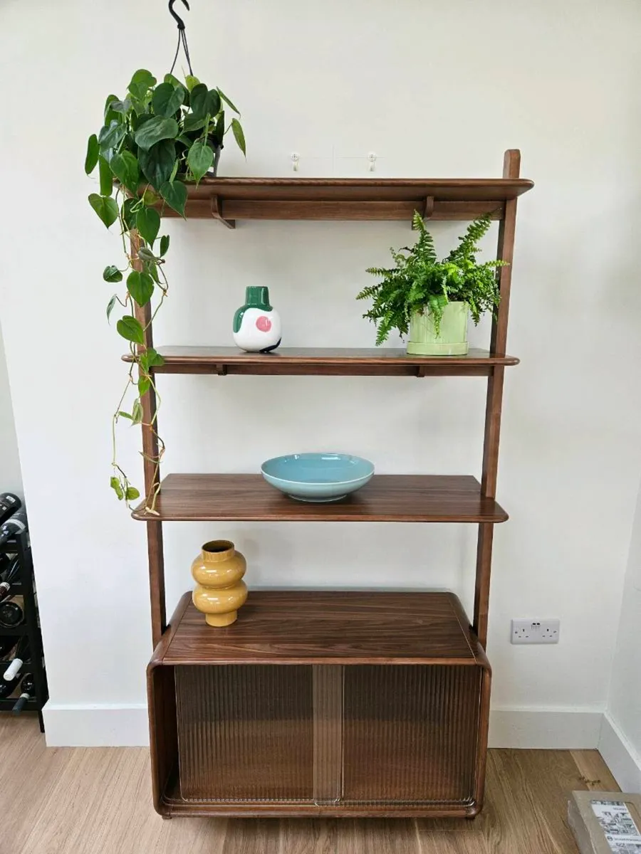 Walnut standing shelves - Image 1