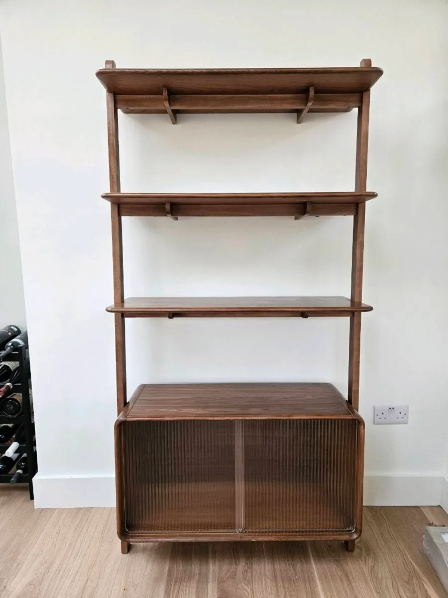 Walnut standing shelves - Image 3