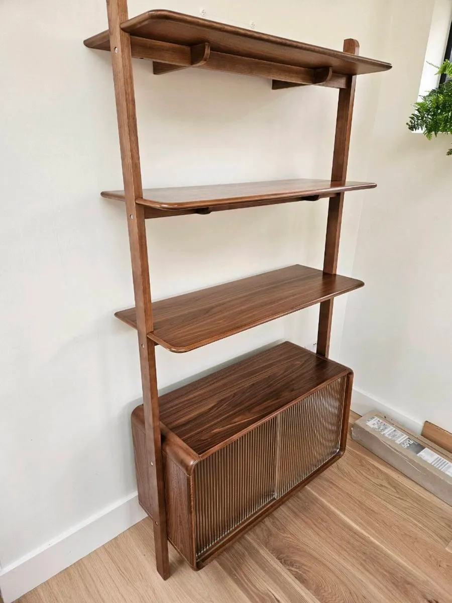 Walnut standing shelves - Image 4