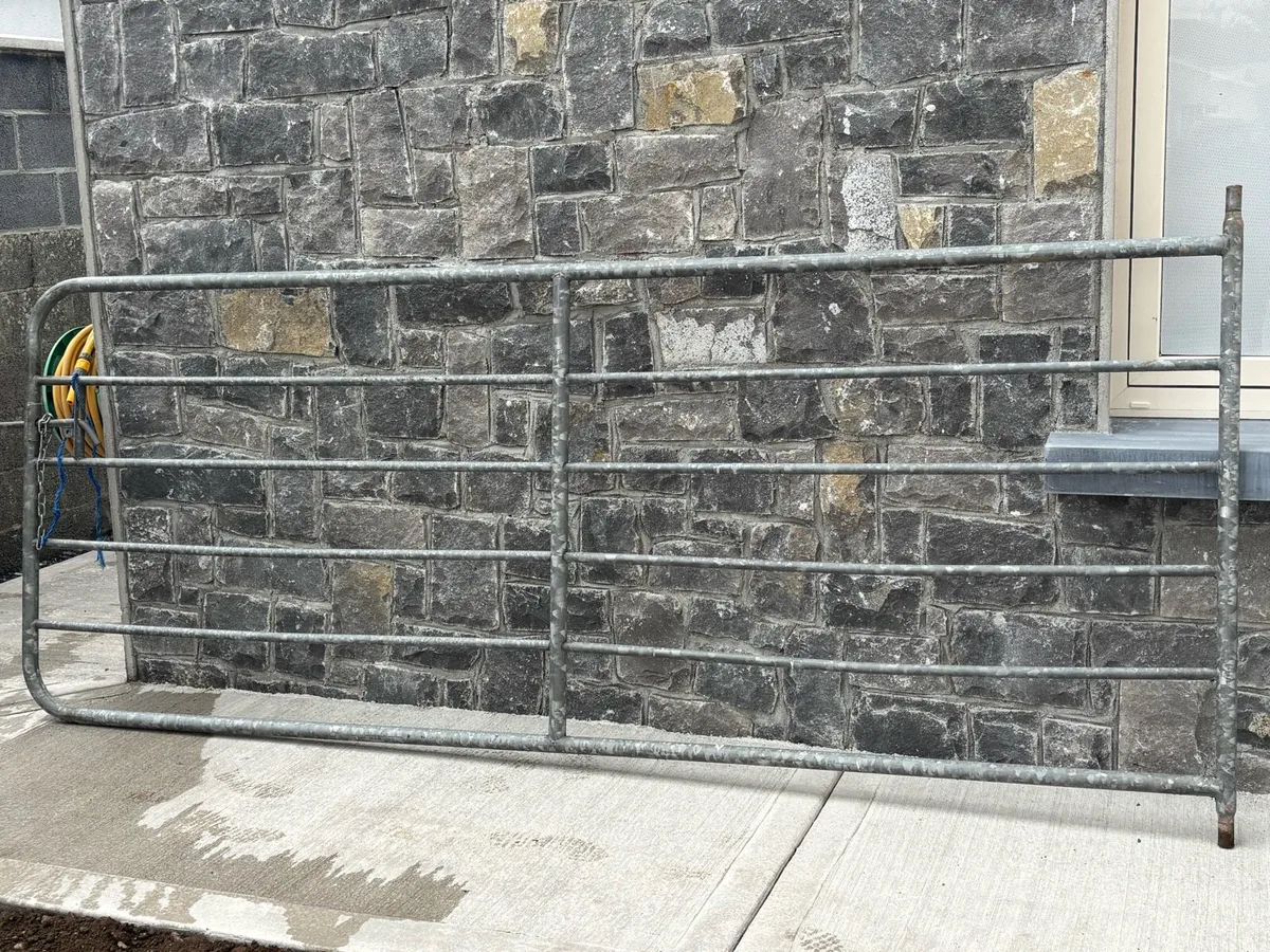 10 ft galvanised gate new - Image 1