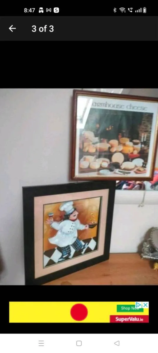 Picture ideal for home or cafes. Black frame with - Image 3