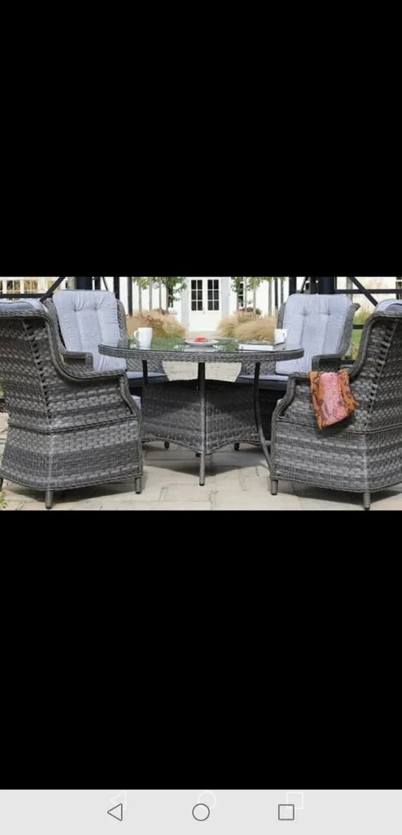 Brand New Dark Grey Rattan 4 Seater Garden Set - Image 3