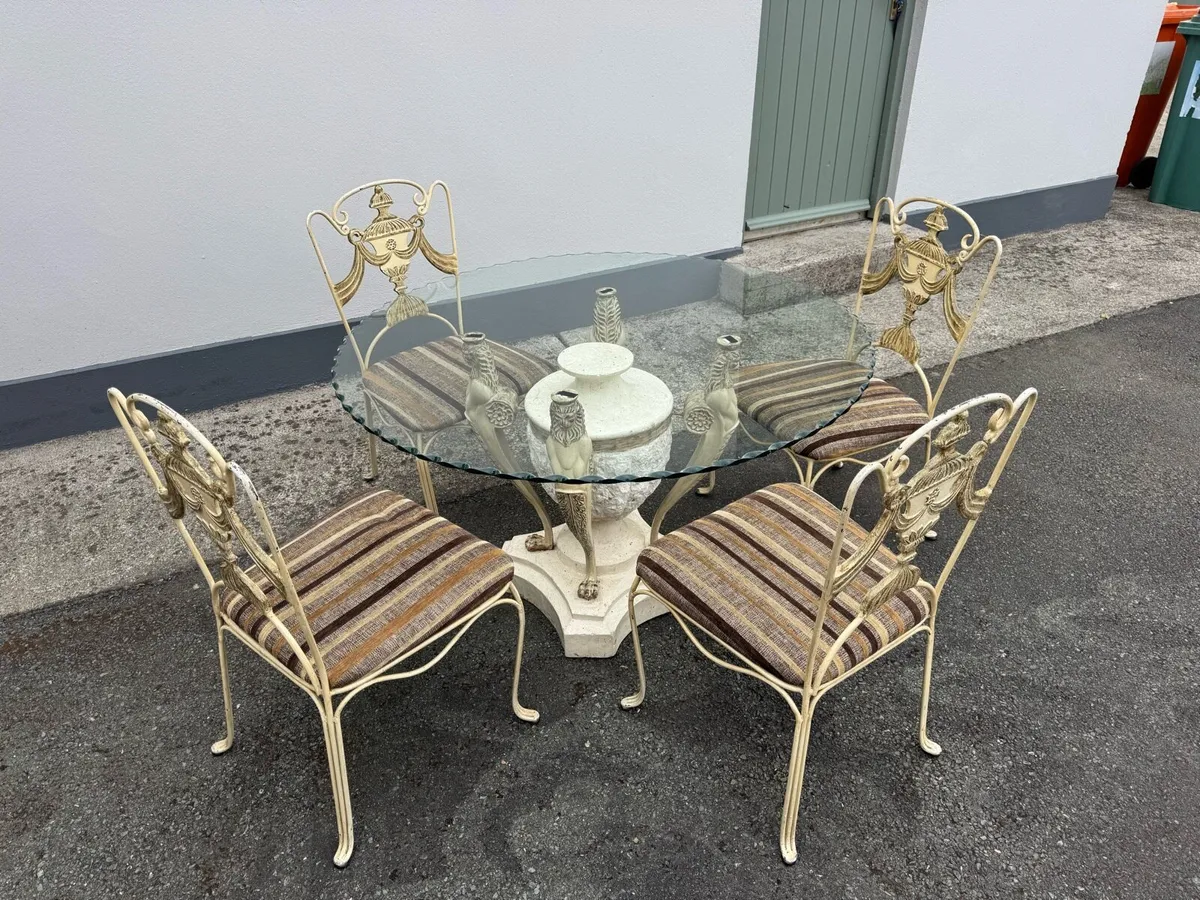 Vintage Cast Iron Table - Image 1