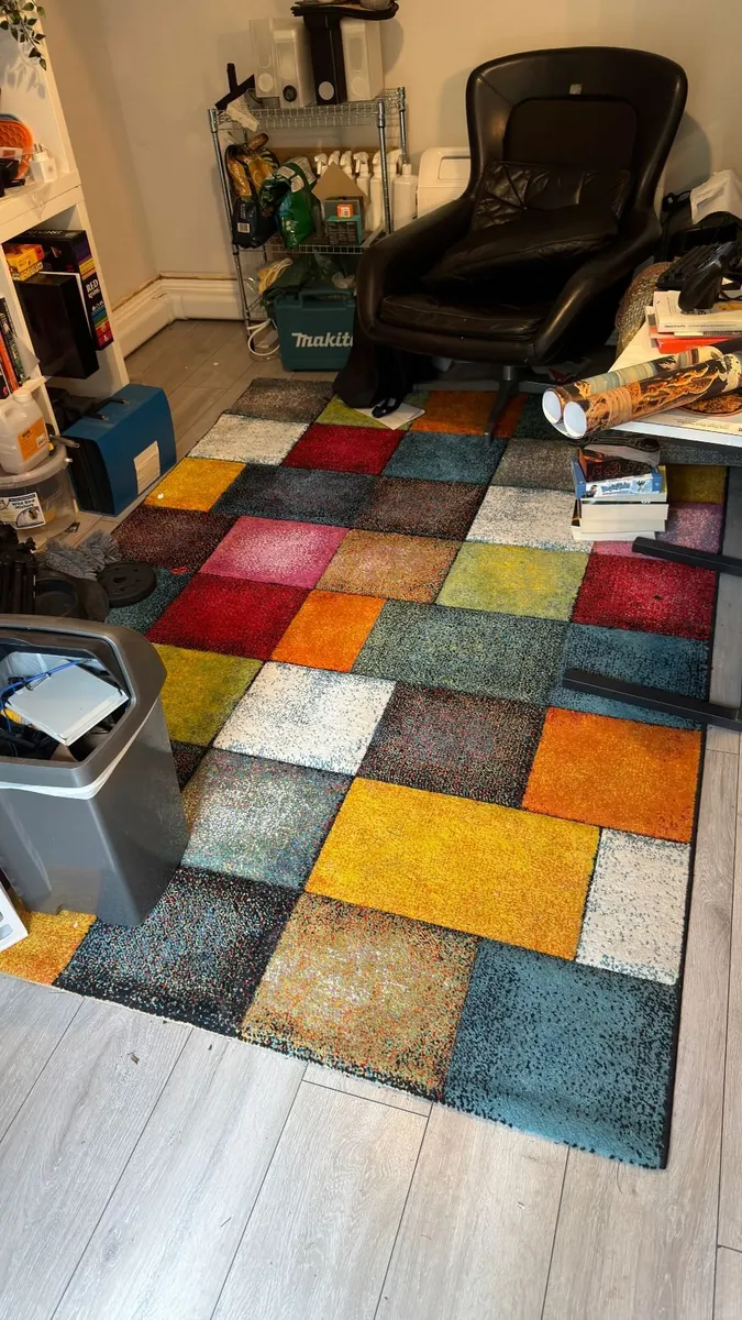 Large multi-colour rug