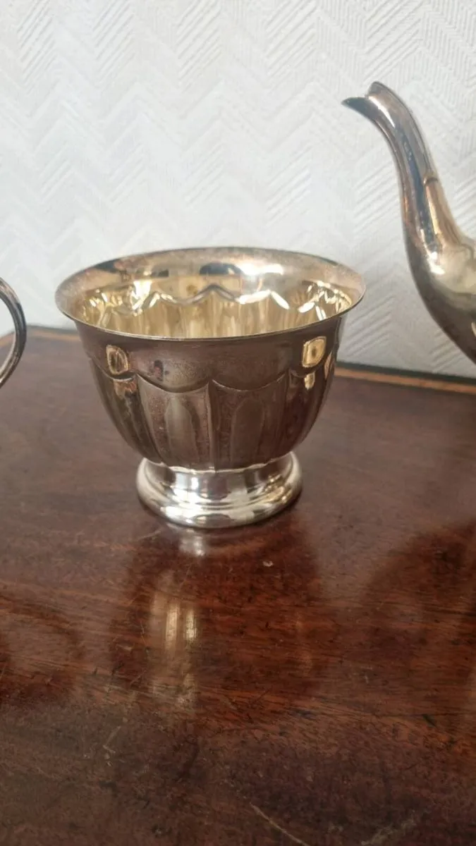 Antique Art Deco Silver Tea Set - Image 2