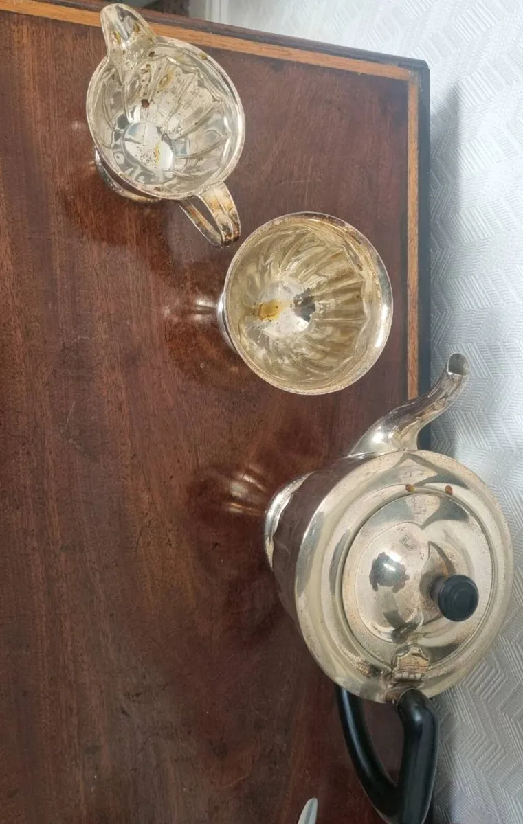 Antique Art Deco Silver Tea Set - Image 4