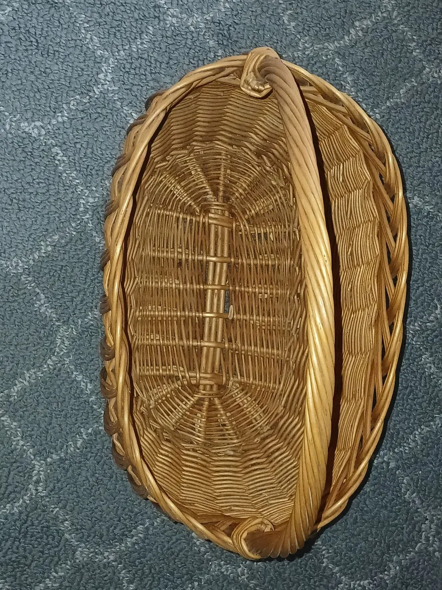 1930's wicker basket - Image 4