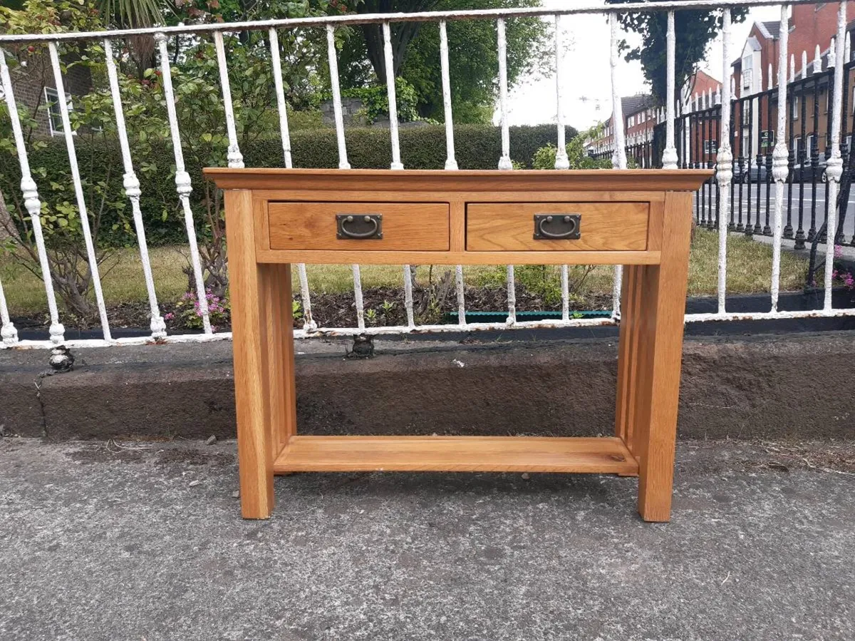 Oak console table - Image 4