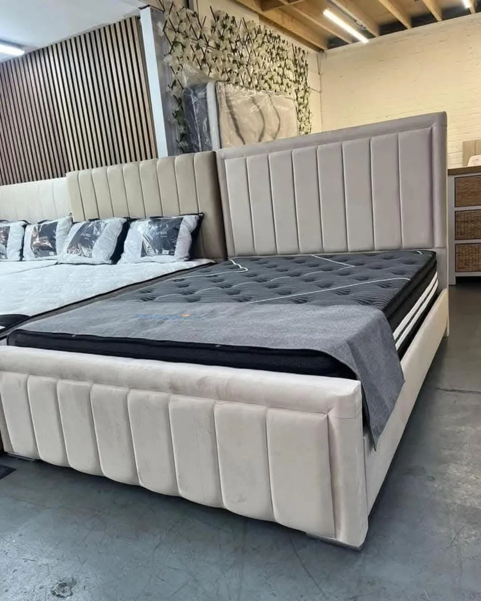 Indiana Double & King Size Bed Frame With Mattress - Image 1