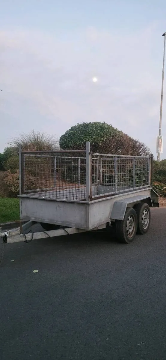 8ft by 4ft2 galvanised Trailer with checker floor - Image 1