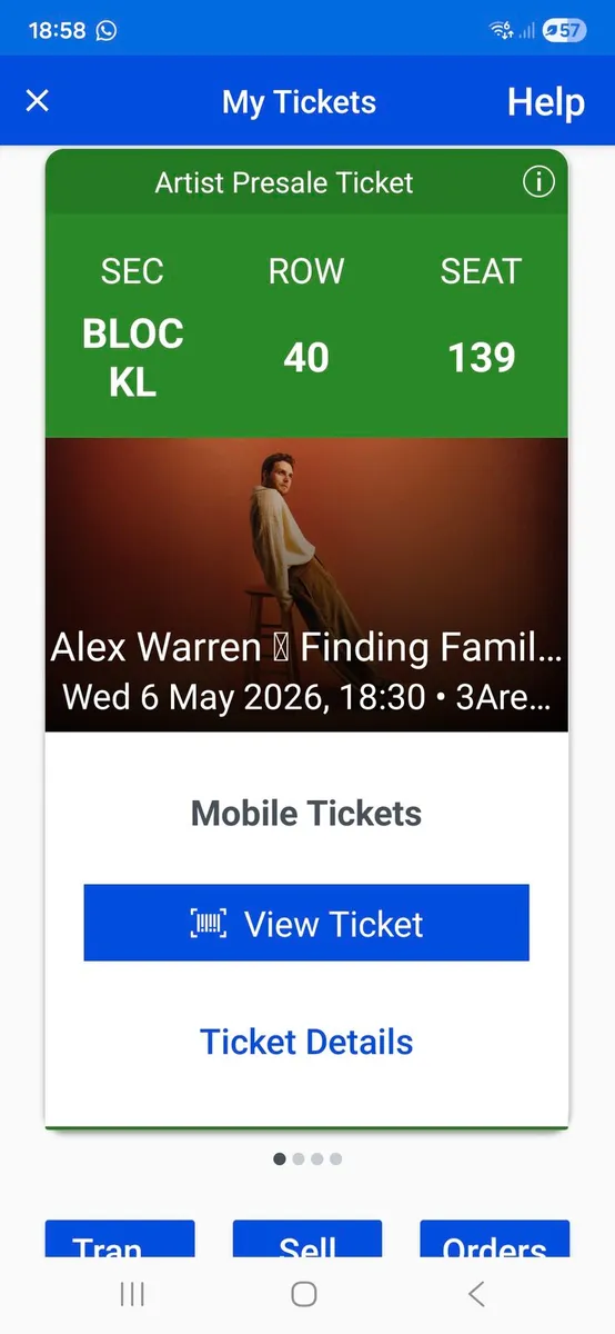 4 Tickets to Alex Warren Wednesday 6 th Msu