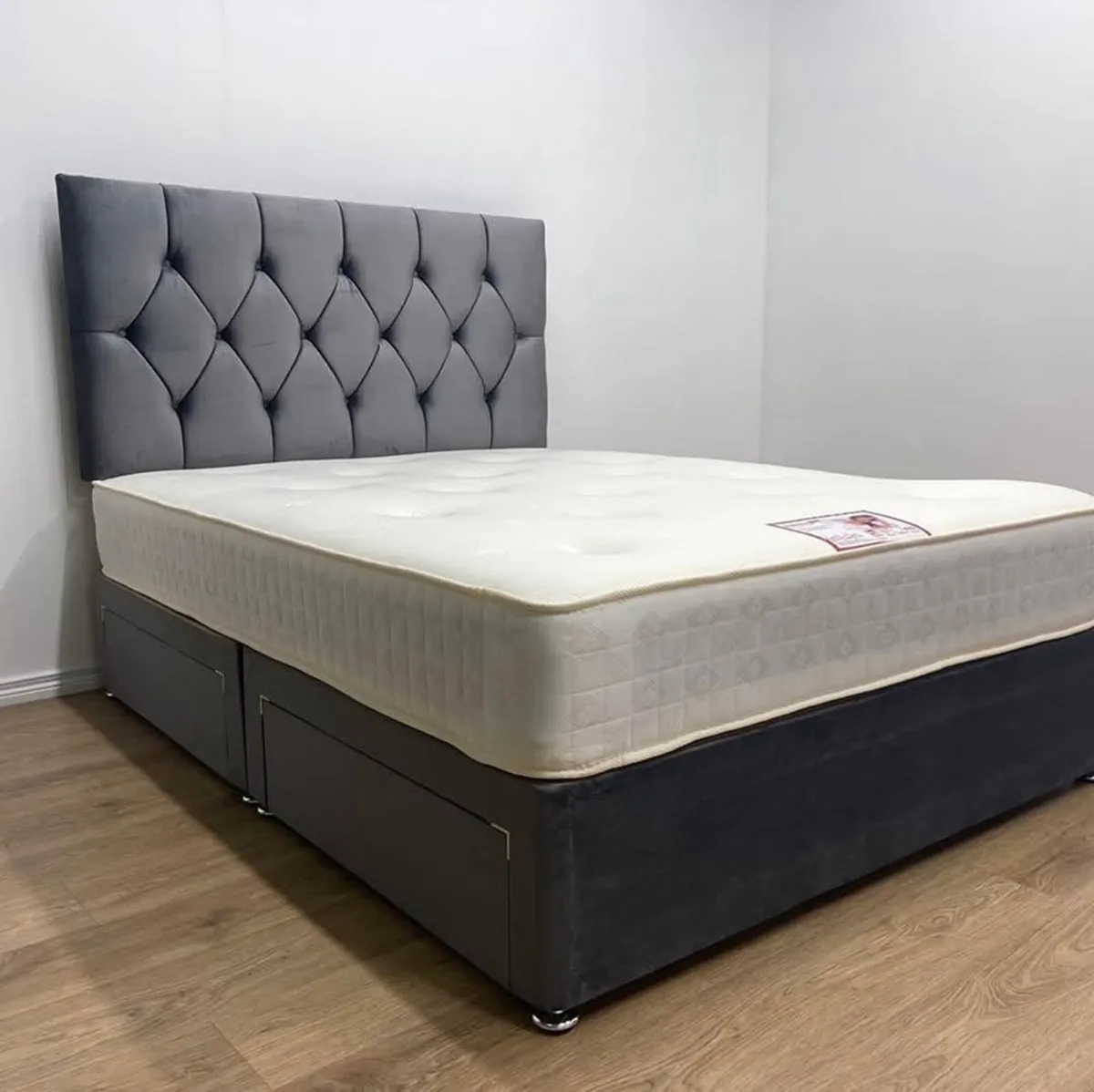 Divan Double & King Size Bed Frame With Mattress - Image 1