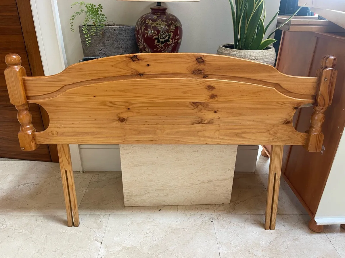 Good Solid Pine Double Bed Size Wooden Headboard