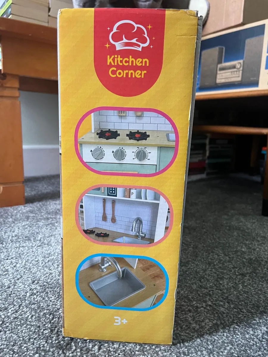 Kitchen Corner Wooden Play Kitchen - Image 3