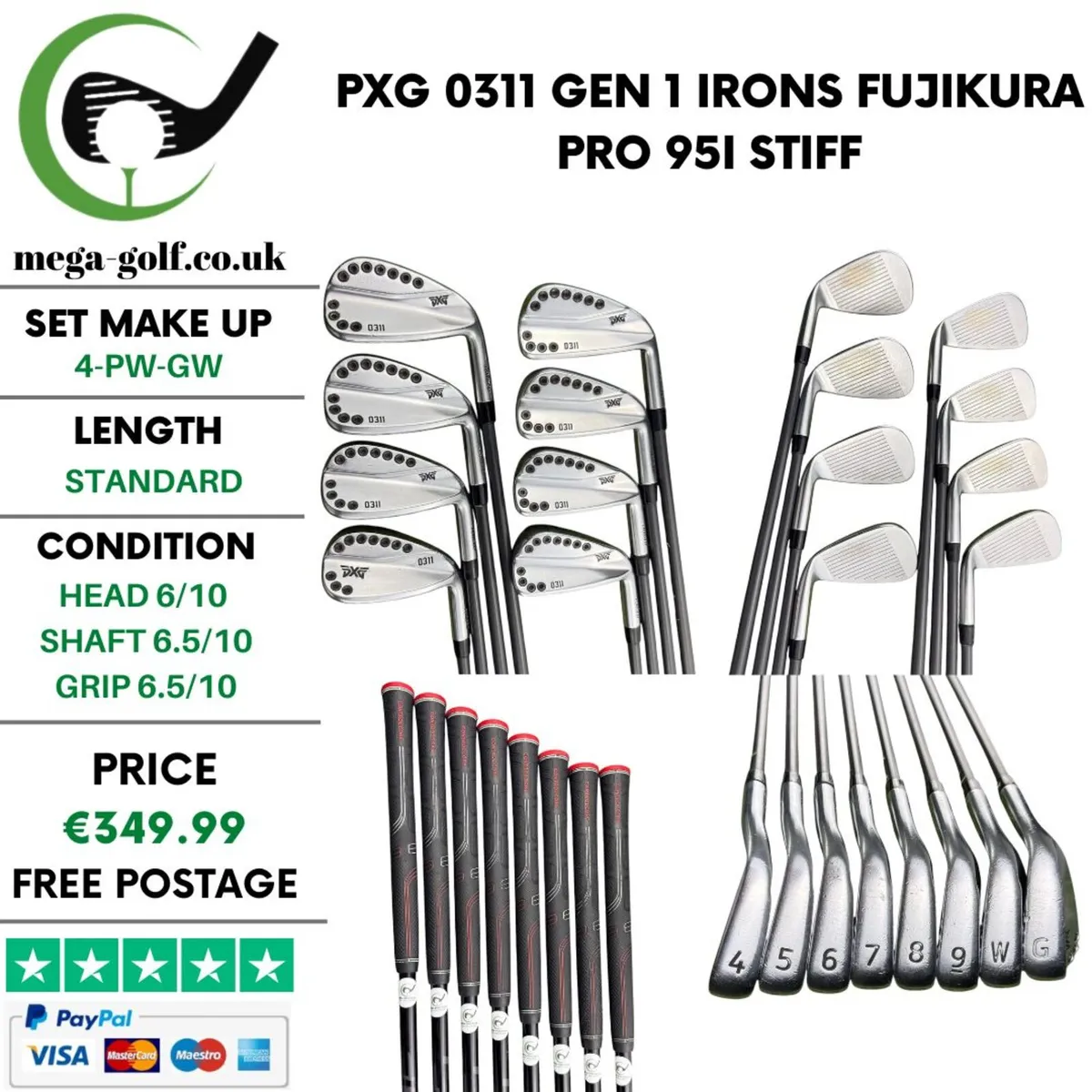 PXG 0311 Gen 1 Irons / 4-Pw-Gw / Stiff - Image 1