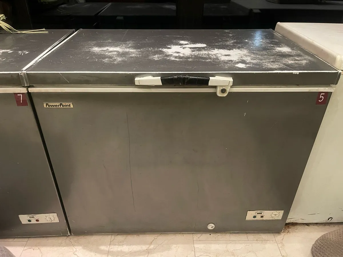 2 x Large Grey Chest Freezers - Working Perfectly - Image 3