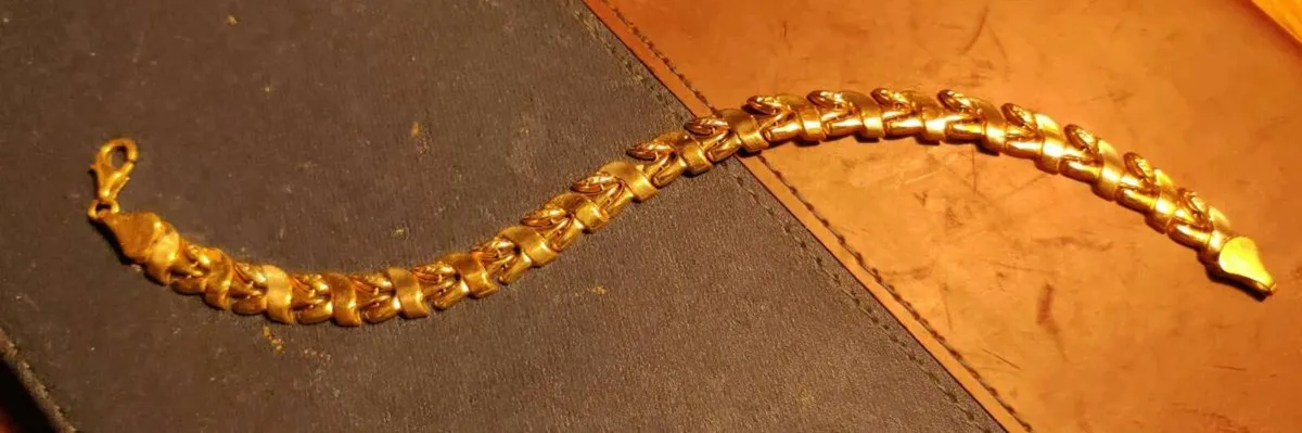 CHUNKY SWAG14CT White /Yellow Gold 7.62g Bracelet - Image 1