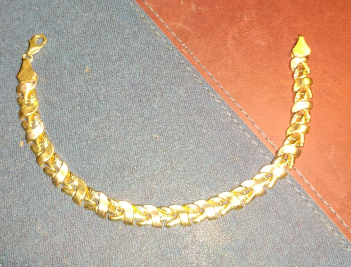 CHUNKY SWAG14CT White /Yellow Gold 7.62g Bracelet - Image 4