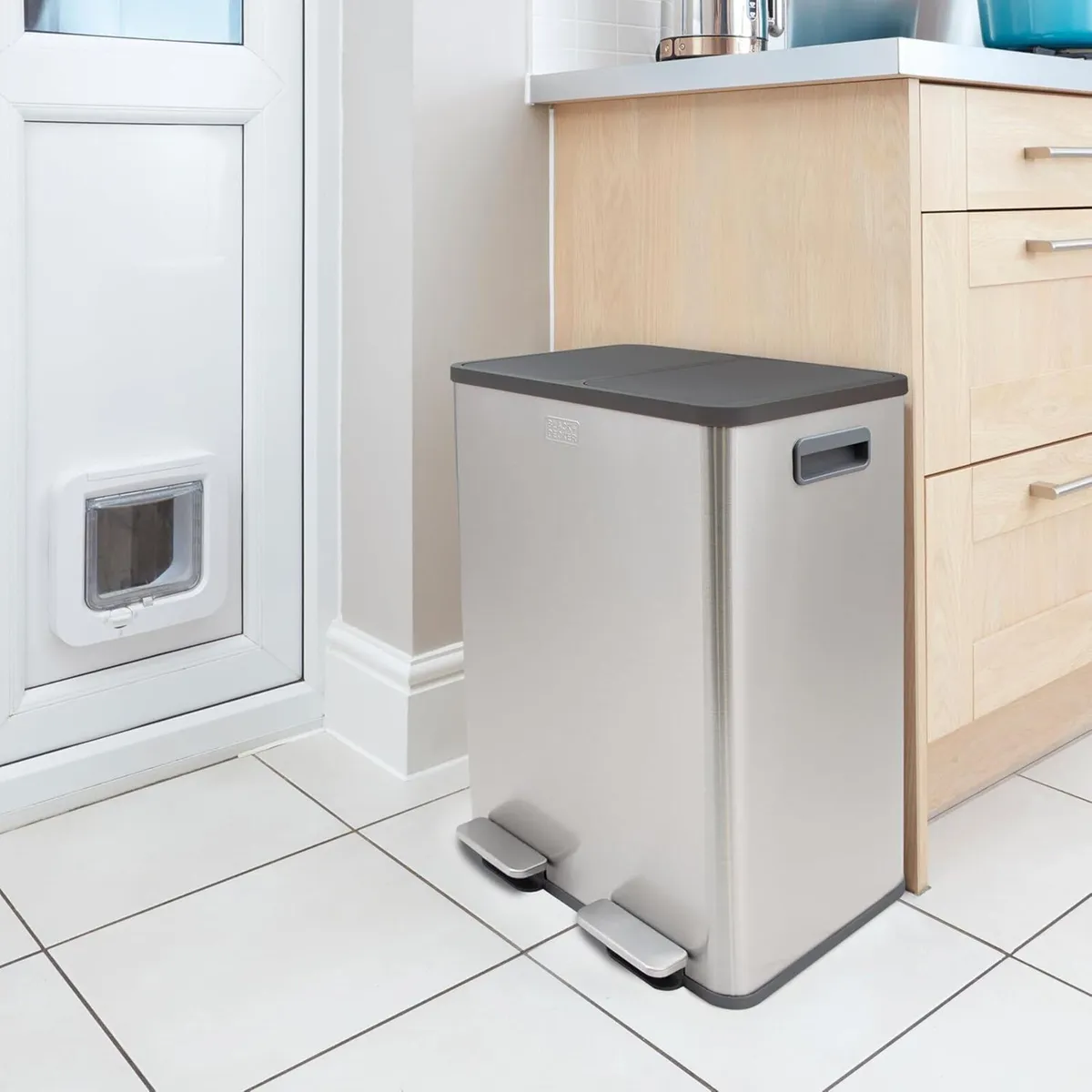 BXBN0003GB Double Recycling Waste Kitchen Bin - Image 4