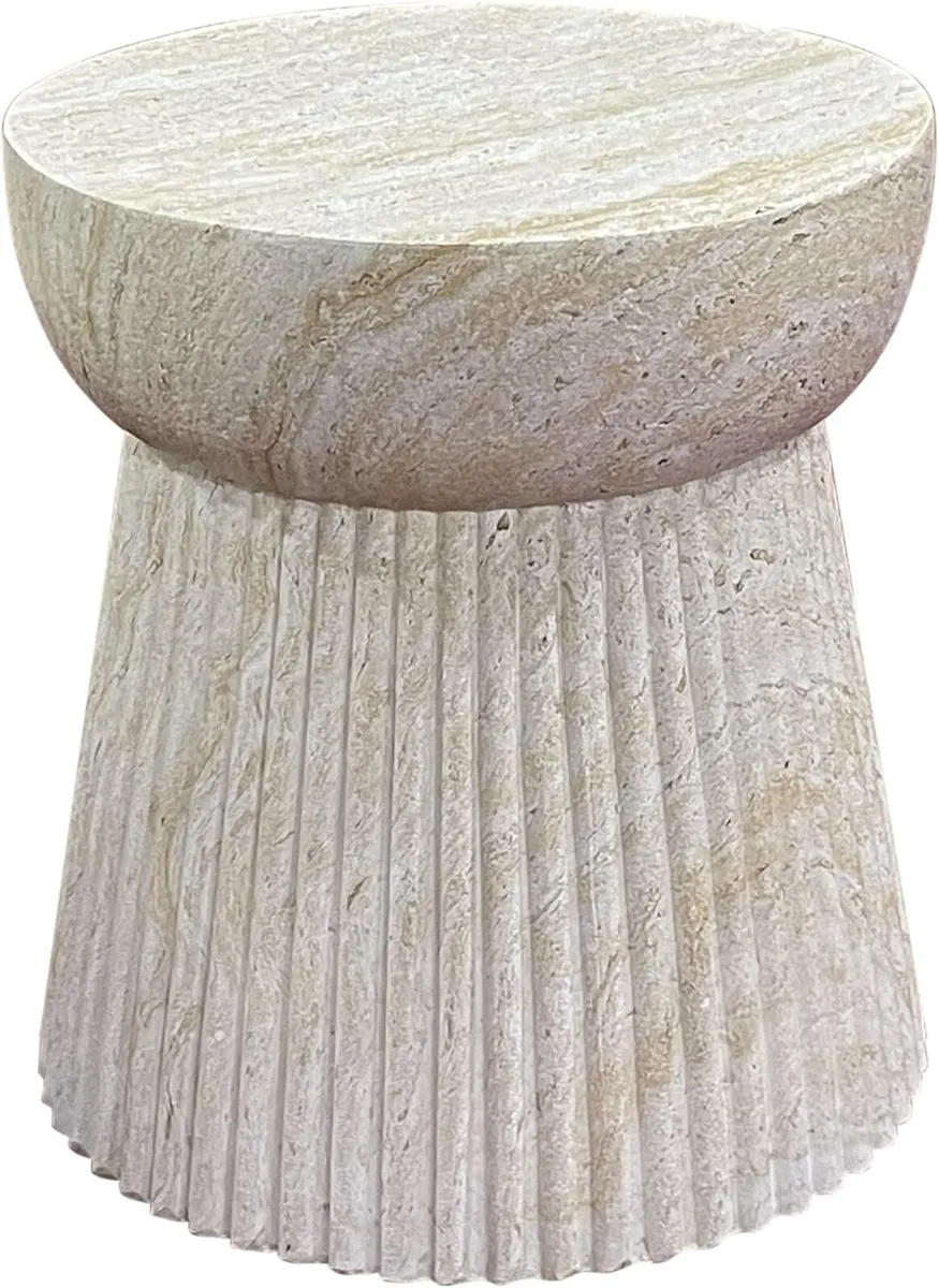 Fibrestone Table 37cm Diameter Fluted Premium - Image 1