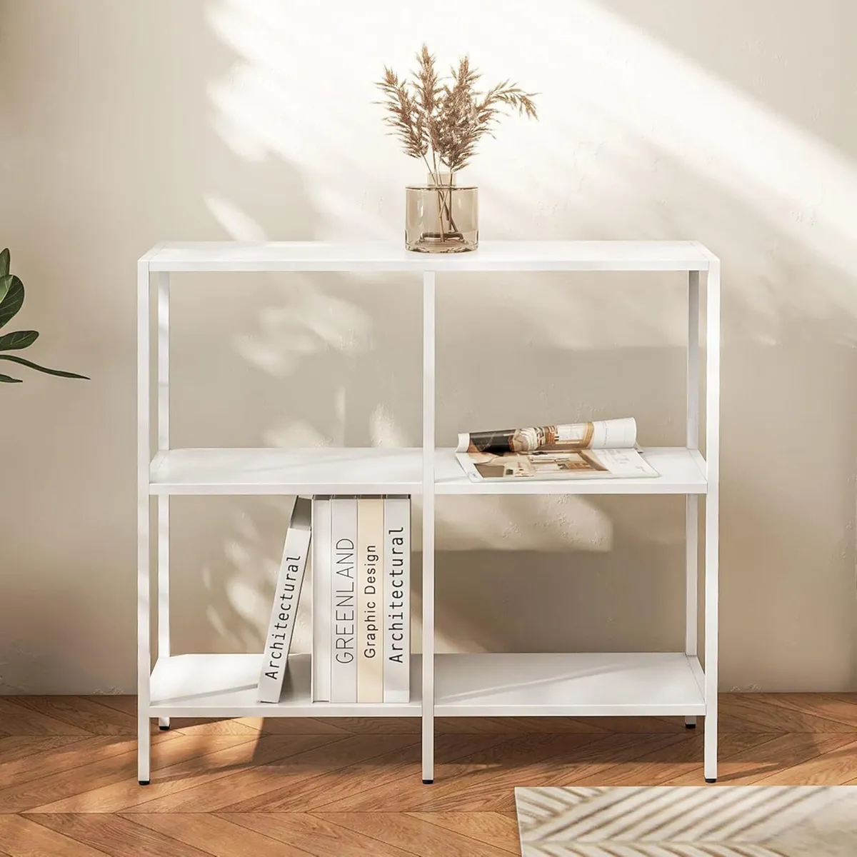 80cm Inch Metal Console Table with 3 Tier Strage - Image 3