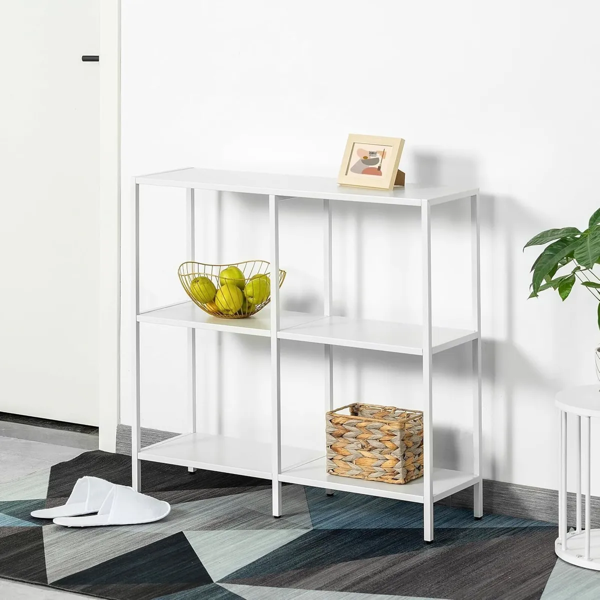 80cm Inch Metal Console Table with 3 Tier Strage - Image 4