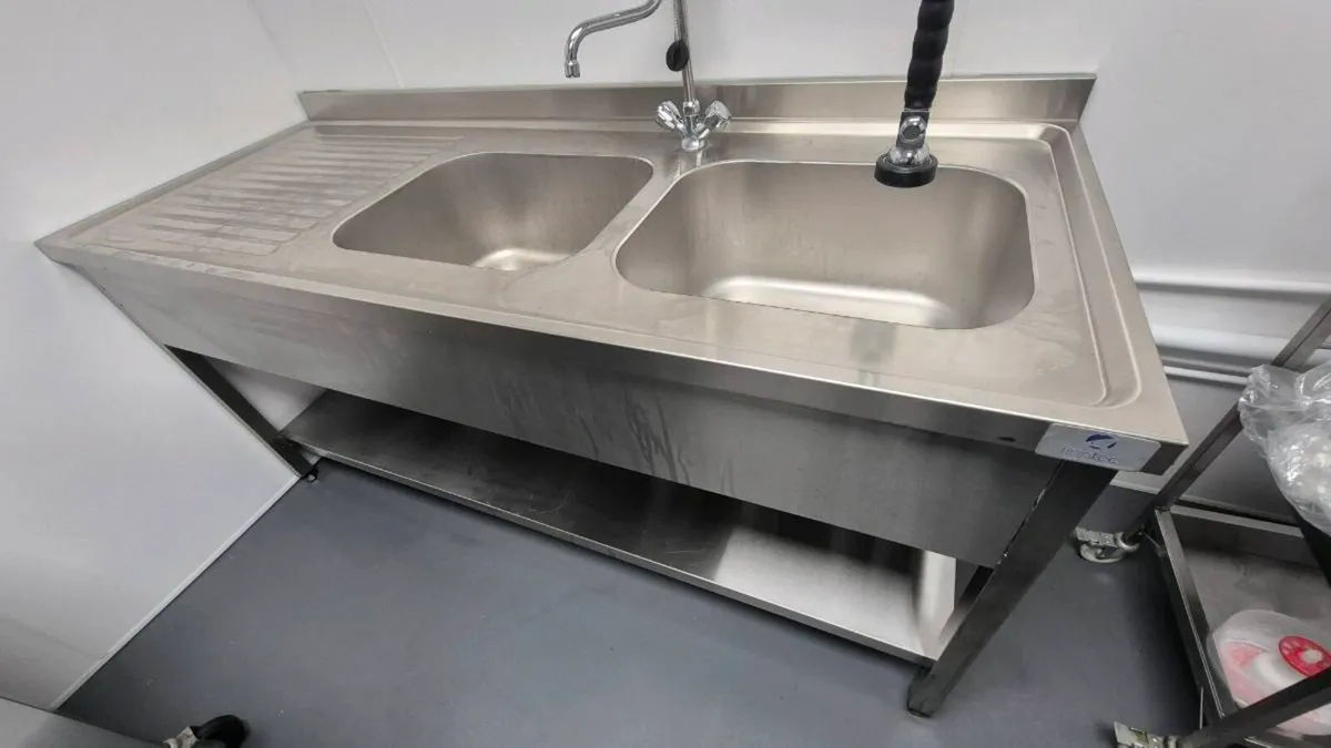 Stainless Steel Catering Kitchen Double Sink - Image 1