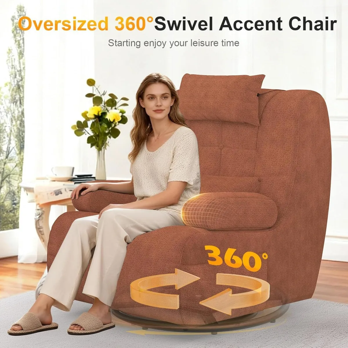 3-in-1 Armchair 360degrees Swivel Oversize - Image 3
