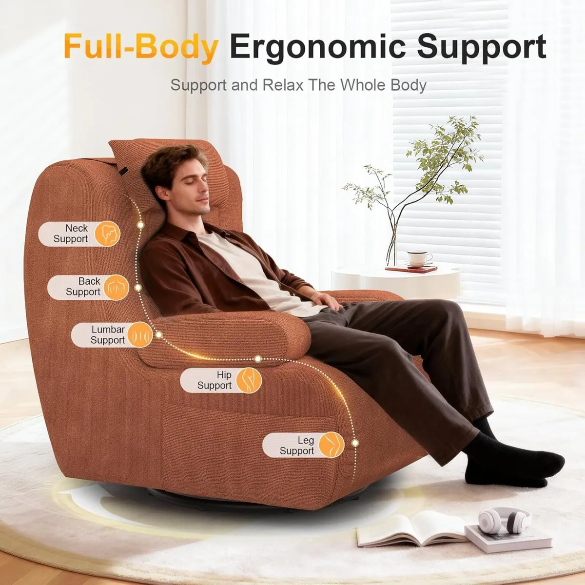 3-in-1 Armchair 360degrees Swivel Oversize - Image 4