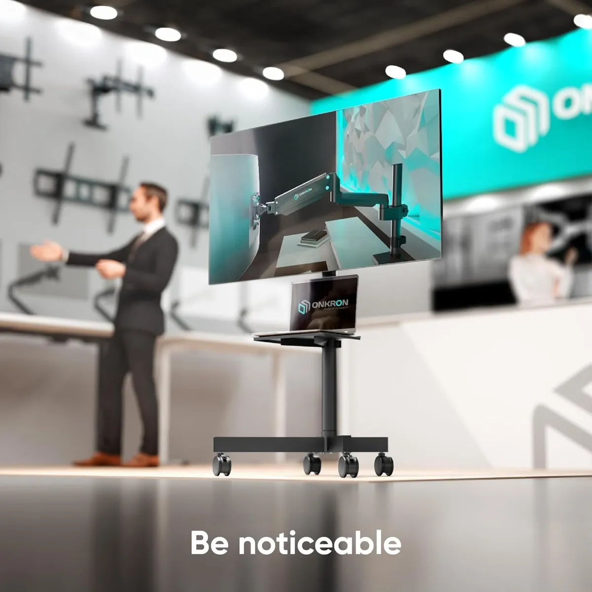 Mobile TV Stand on Wheels for 26 - 55 Screen - Image 4