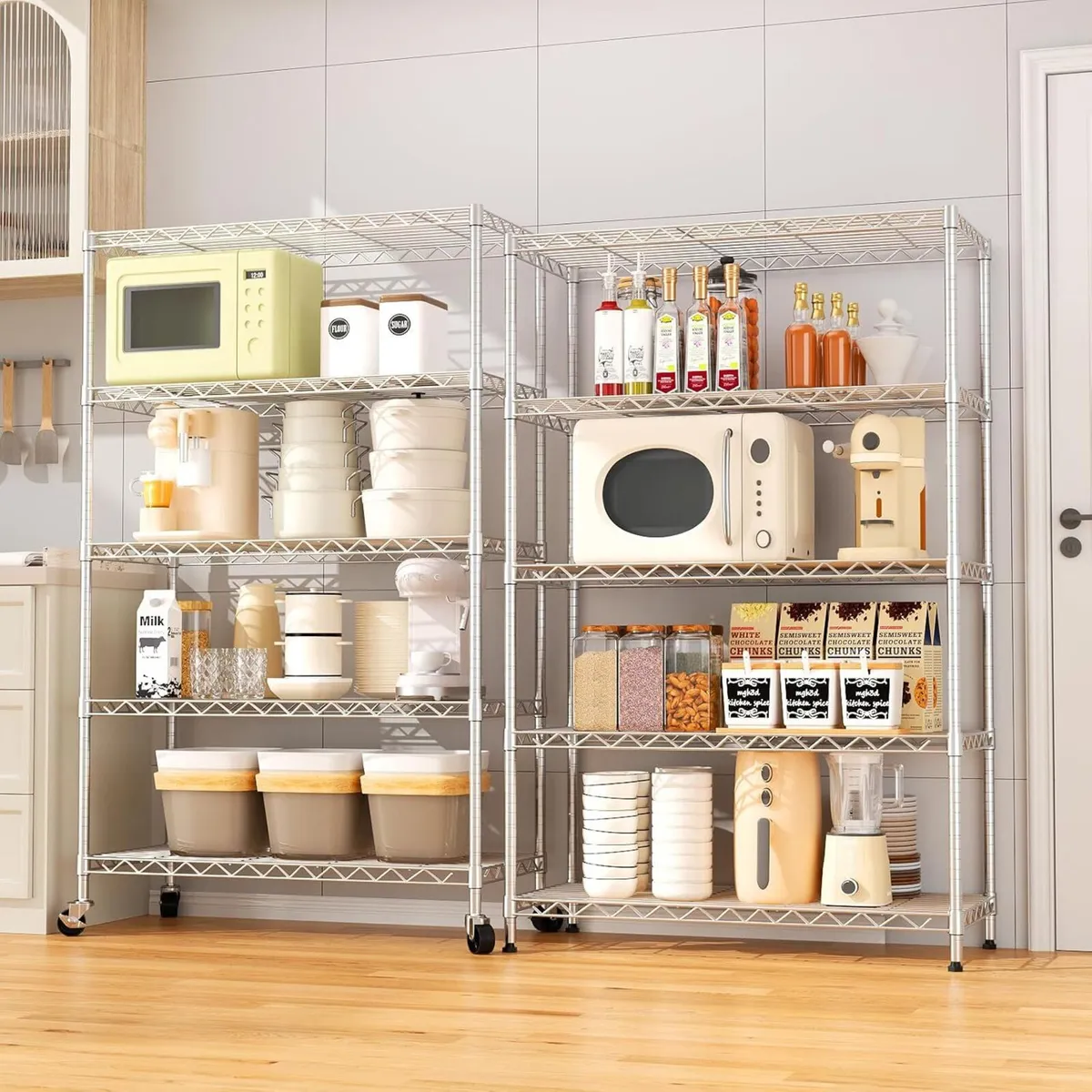 5-Tier Heavy Duty Wire Shelving Unit Adjustable - Image 2
