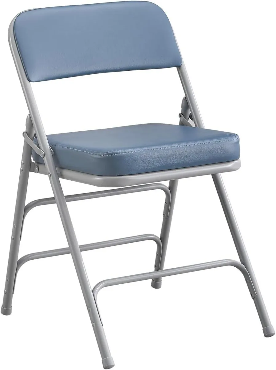 Blue Folding Chair Padded Foldable with Thick - Image 1