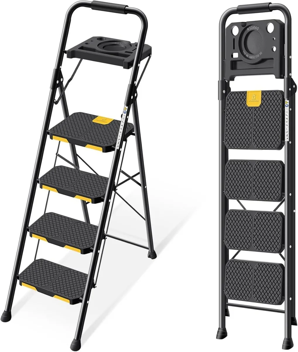 4 Step Ladder Folding with Tool Tray and Handrails - Image 1